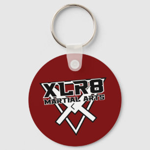 Red and Black XLR8  Keychain