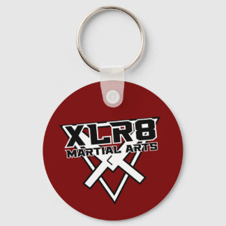 Red and Black XLR8  Keychain