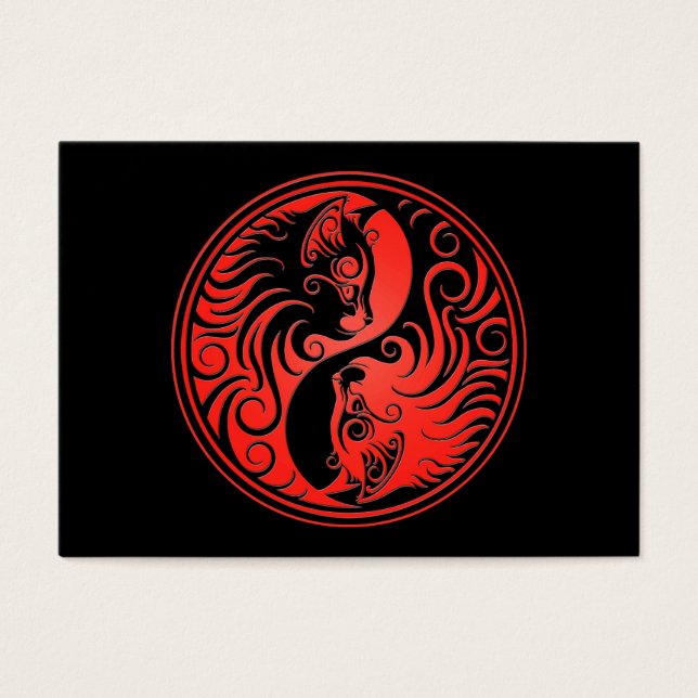 Red and Black Yin Yang Kittens (Front)