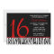 Red and Black Zebra Sweet 16 Number Birthday