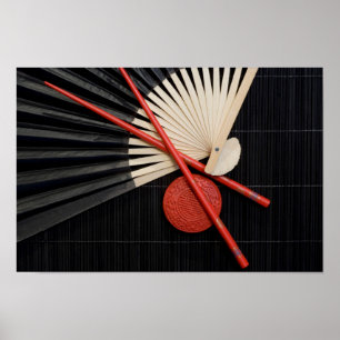 Red and Black Zen Poster