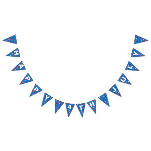 Red and Blue 4th of July Bunting Flags