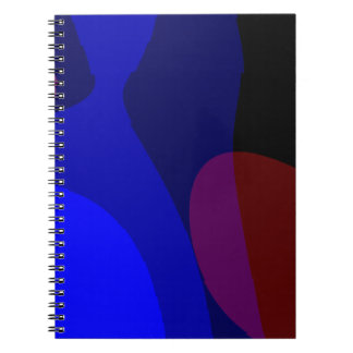 Red And Blue Abstract Art 601 Notebook