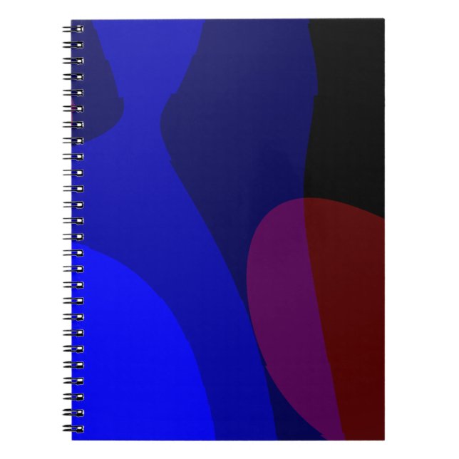 Red And Blue Abstract Art 601 Notebook (Front)