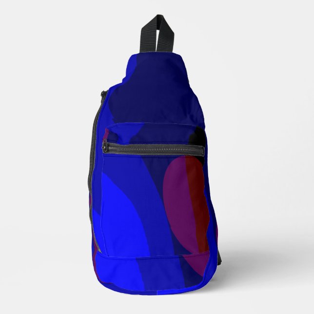 Red And Blue Abstract Art 601 Sling Bag (Front)