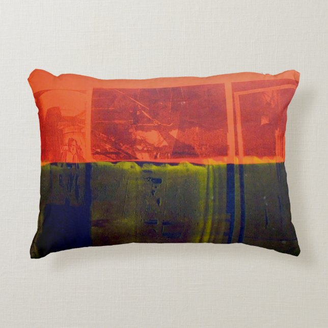 Red and Blue Accent Pillow (Front)