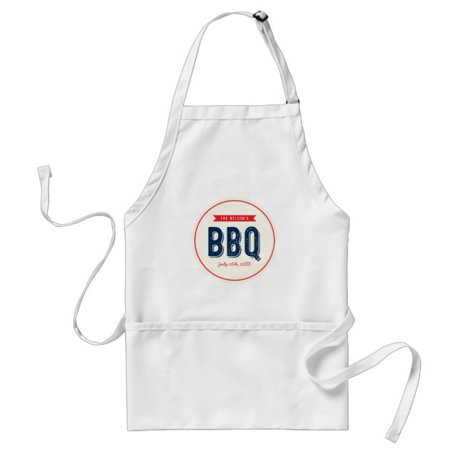 Red and Blue BBQ Apron (Front)