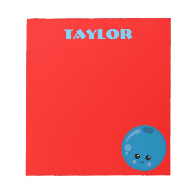 Red and Blue Blueberry Notepad (Front)