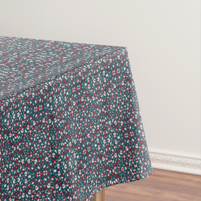 Red and blue Christmas pattern Tablecloth (In Situ)