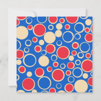 Red And Blue Dots On Blue 