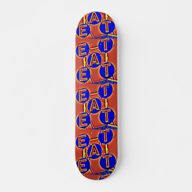 red and blue eat skateboard (Front)