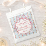 Red and Blue Fancy Floral Bridal Shower Dessert Favour Bag<br><div class="desc">A charming blend of vintage elegance and playful femininity, this party decor collection features soft preppy florals paired with delicate coquette bows. Designed to feel timeless yet fresh, each piece brings a sweet, polished touch to your celebration. ★ Let me help you plan your next party! ★ If you need...</div>