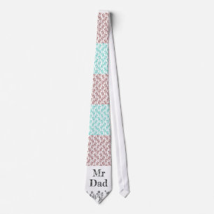 Red and Blue Floral Father's Day Necktie : Mr Dad
