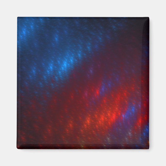 Red and Blue Fractal Magnet (Front)
