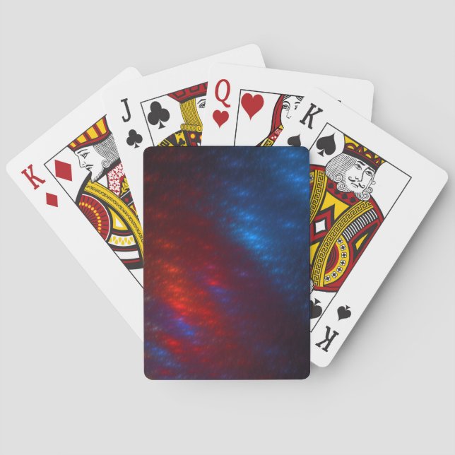 Red and Blue Fractal Playing Cards (Back)