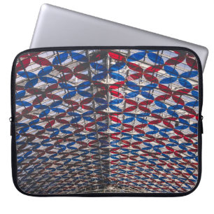 Red and blue glass ceiling laptop sleeve