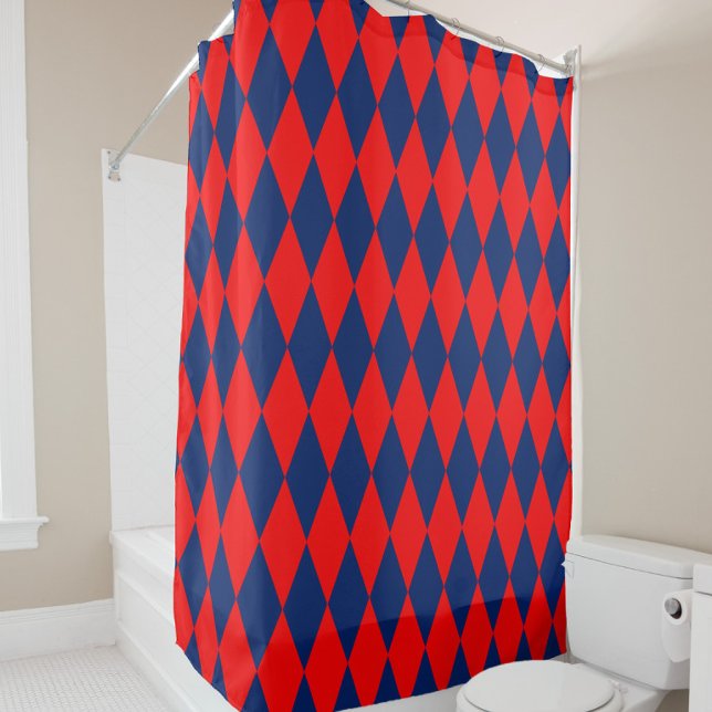 Red and Blue Harlequin Checkered Design  (Creator Uploaded)