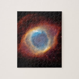 Red and Blue Helix Nebula NGC 7293 Planetary Fog Jigsaw Puzzle