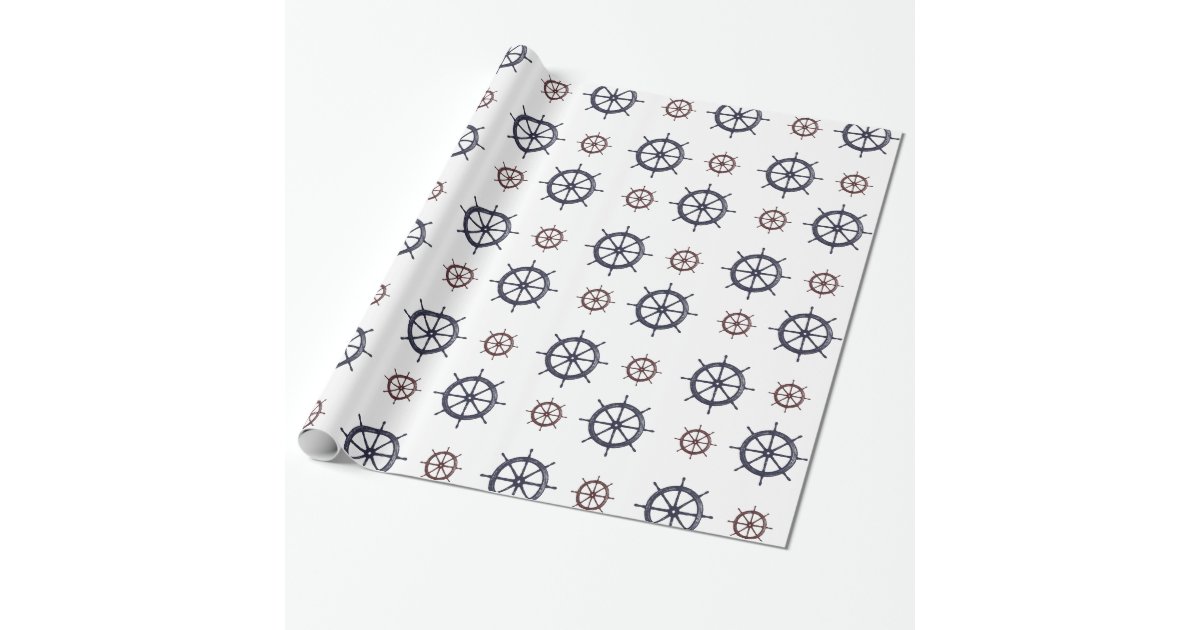 Helms Rir Paper Red and Blue Helms Wrapping Paper | Zazzle