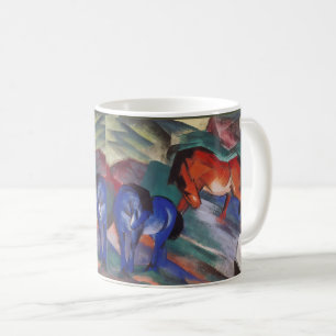  Red and Blue Horses  Coffee Mug