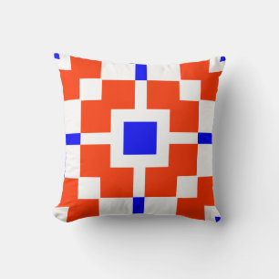 Red and Blue, its Saxonian Throw Pillow