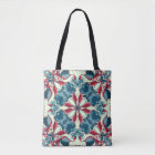 Red and Blue Kaleidoscope Pattern #1