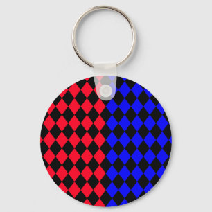 Red and blue legging punk keychain