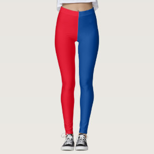 Red and blue leggings
