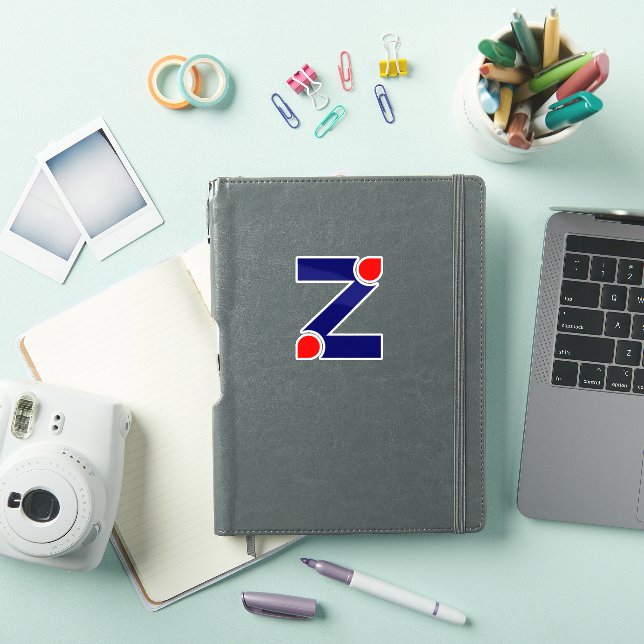 Red and Blue Letter Z monogram (iPad Cover)