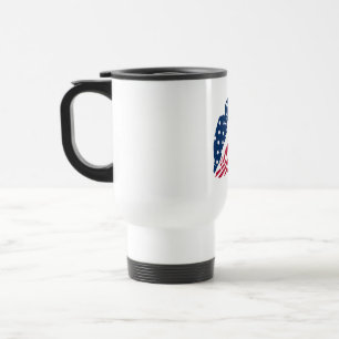 Red and Blue Lips Travel Mug