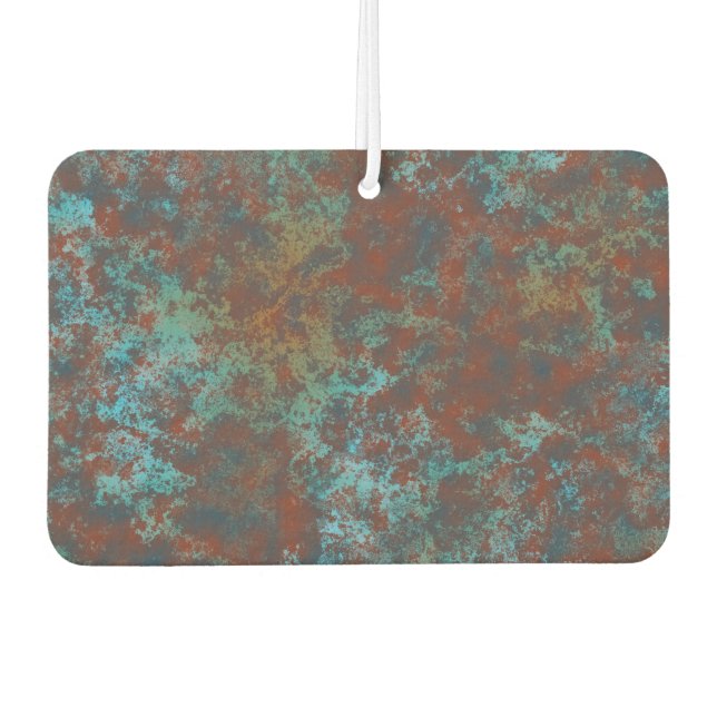 Red and Blue marble abstract Air Freshener (Front)