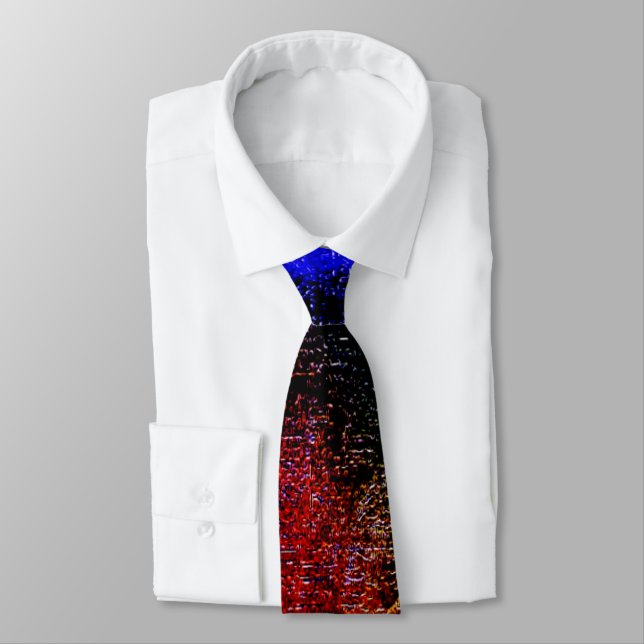 Red and blue material skinned with 'oil paint' tie (Tied)