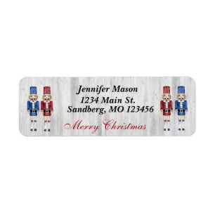 Red and Blue Nutcrackers on Rustic Grey Barnboards