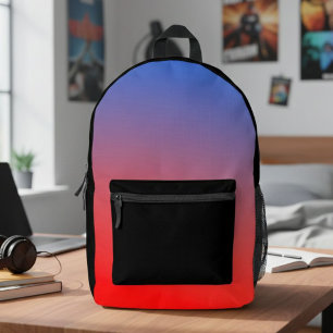 Red and Blue Ombre Backpack - Unique and Modern 
