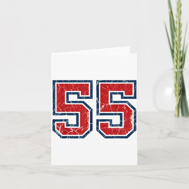 Red And Blue Srts Number 55 Jersey Uniform Player  Card (Front)
