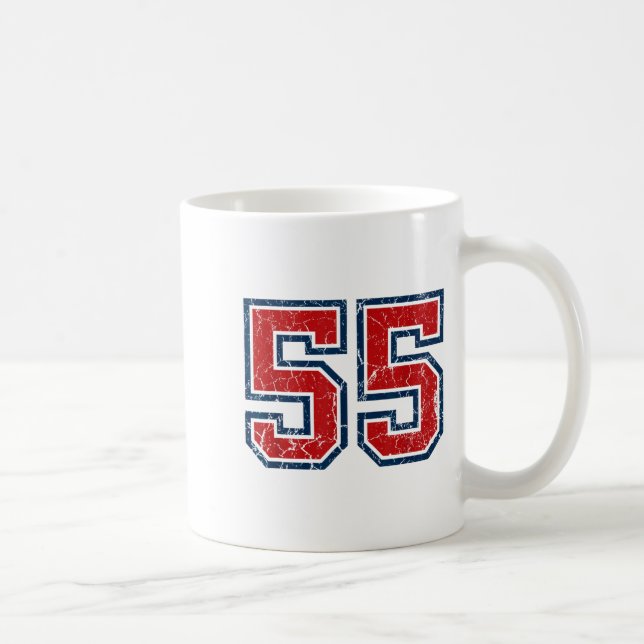 Red And Blue Srts Number 55 Jersey Uniform Player  Coffee Mug (Right)