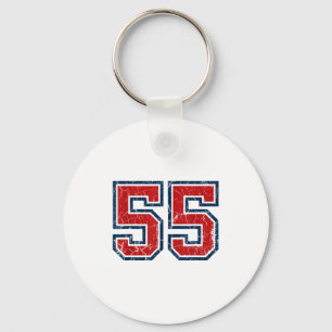 Red And Blue Srts Number 55 Jersey Uniform Player  Keychain