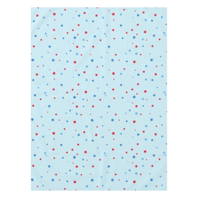 Red and Blue Star Tablecloth (Front)