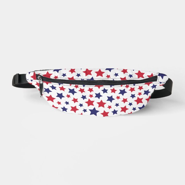 Red and Blue Stars, 4th of July, White Background (Recto)