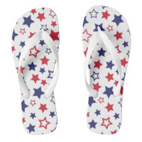 Red and Blue Stars, 4th of July, White Background