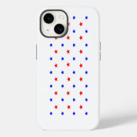 Red and Blue Stars - Starry Sky Pattern