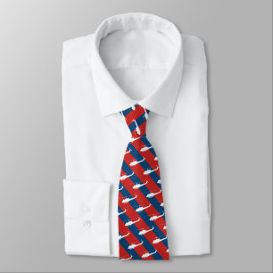 Red and Blue Striped UH-1 Huey Pattern Tie