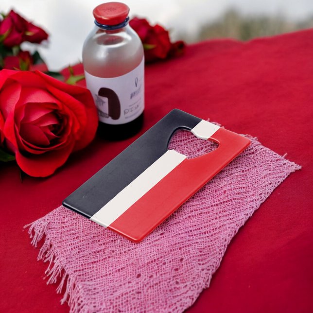 Red and Blue Stripes Credit Card Bottle Opener (Bottle Openers)