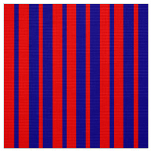 Red and Blue Stripes Design Fabric
