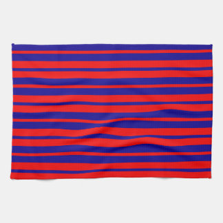 Red and Blue Stripes Design Kitchen Towel