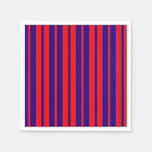 Red and Blue Stripes Design  Napkin