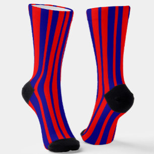 Red and Blue Stripes Design Socks