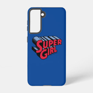 Red and Blue Supergirl Stacked Name Logo Samsung Galaxy Case