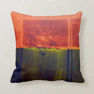 Red and Blue Throw Pillow