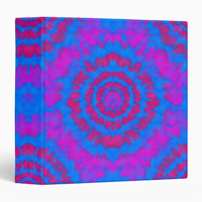 Red and Blue Tie Dye Binder (Front/Spine)